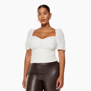 Aritzia Wilfred Novella Blouse size Medium in white